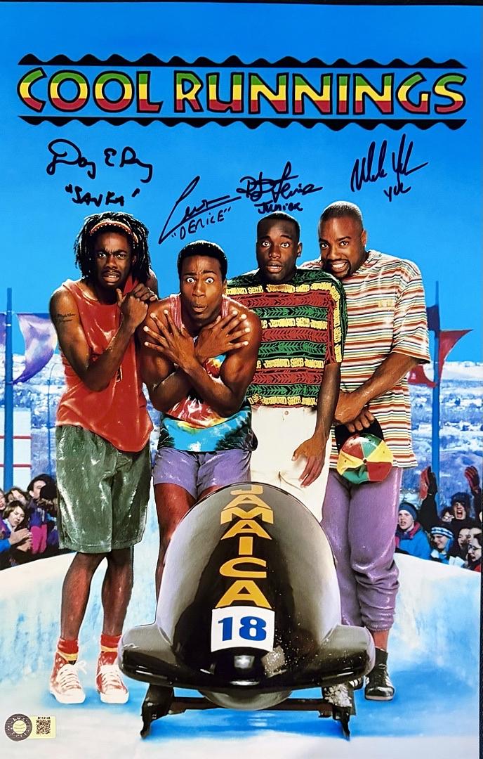 Cool Runnings cast signed 11x17 Photo (Yoba/Doug, Lewis & Robinson) - Schwartz COA